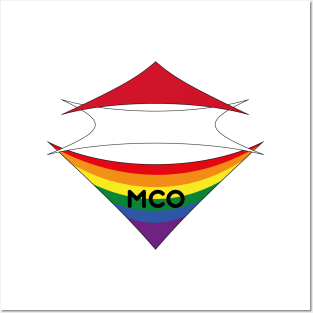 Monaco pride flag Posters and Art